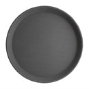 Plateau antidérapant en fibre de verre Olympia Kristallon rond noir 406mm